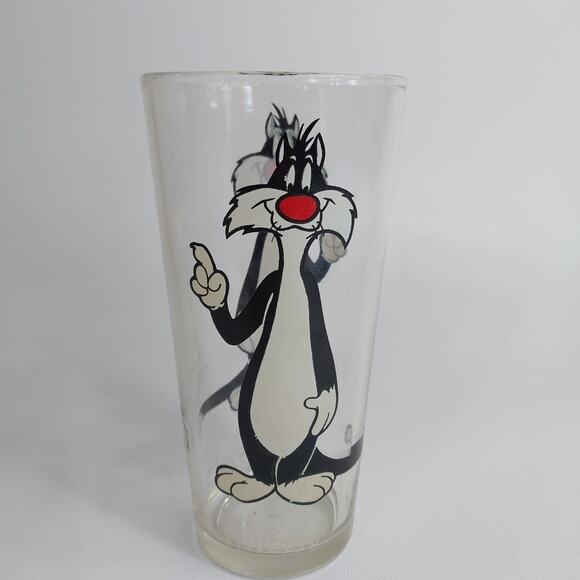 Vtg 1973 Pepsi Collector Character Glass SYLVESTER 6” Tall 16 oz Looney Tunes - Picture 1 of 4